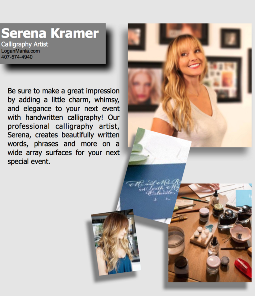 A picture of serena kramer, an artist and owner.
